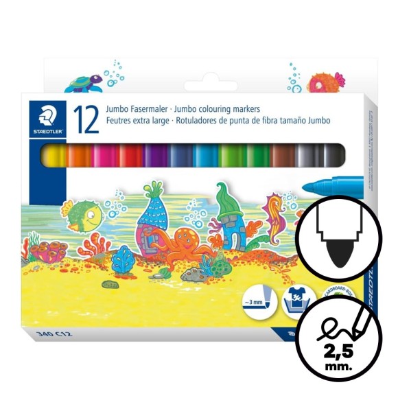 Caja 12 rotuladores Staedtler Noris 340
