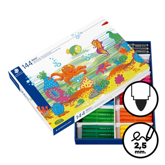 Schoolpack 144 rotuladores Staedtler Noris 340