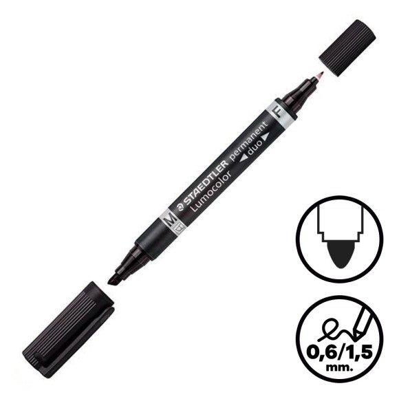 Rotulador permanente de doble punta Staedtler 348
