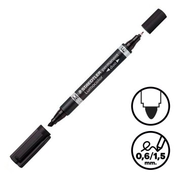 Rotulador permanente de doble punta Staedtler 348