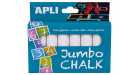 Caja 6 tizas Jumbo Apli | Blanco y colores