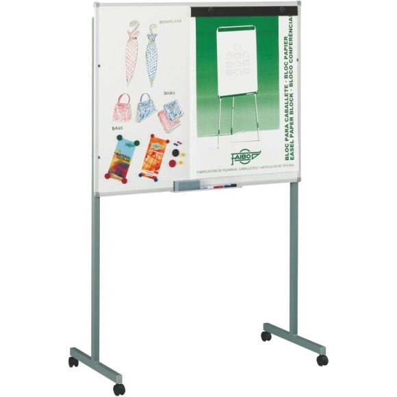 Pissarra blanca acer vitrificat amb suport Faibo