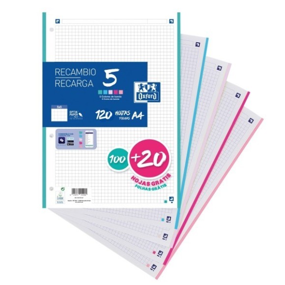 Oxford Classic | Recanvi A4 120f 5 bandes