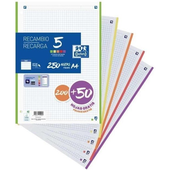 Oxford Classic | Recanvi A4 250f 5 bandes